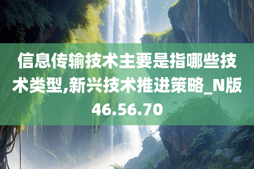 信息传输技术主要是指哪些技术类型,新兴技术推进策略_N版46.56.70