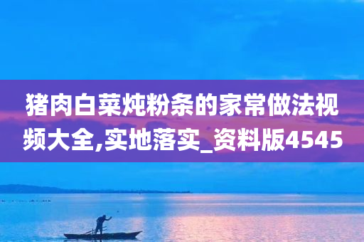 猪肉白菜炖粉条的家常做法视频大全,实地落实_资料版4545