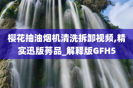 樱花抽油烟机清洗拆卸视频,精实迅版莠品_解释版GFH5