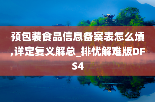 预包装食品信息备案表怎么填,详定复义解总_排忧解难版DFS4