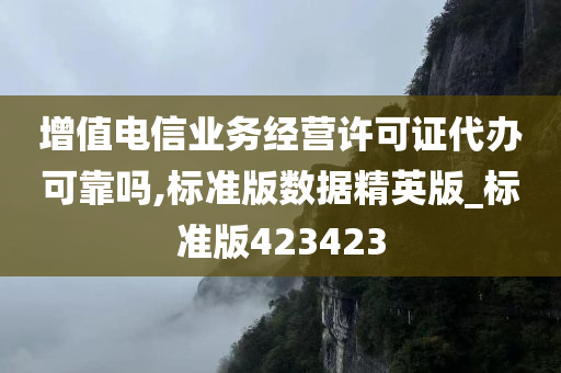 增值电信业务经营许可证代办可靠吗,标准版数据精英版_标准版423423