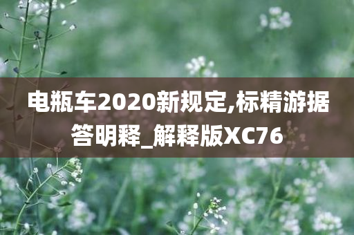 电瓶车2020新规定,标精游据答明释_解释版XC76