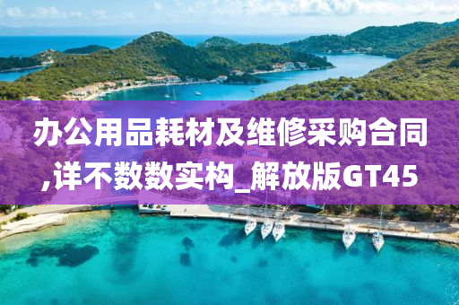 办公用品耗材及维修采购合同,详不数数实构_解放版GT45