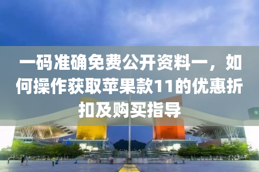 一码准确免费公开资料一，如何操作获取苹果款11的优惠折扣及购买指导