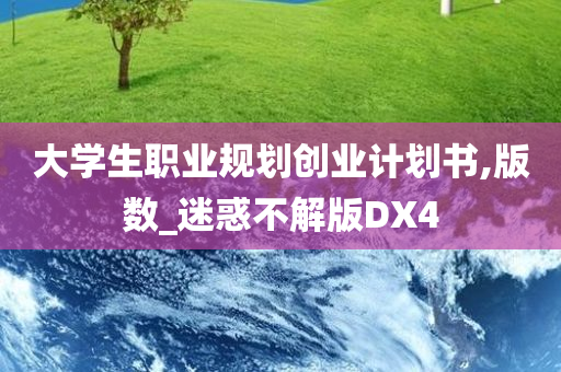 大学生职业规划创业计划书,版数_迷惑不解版DX4