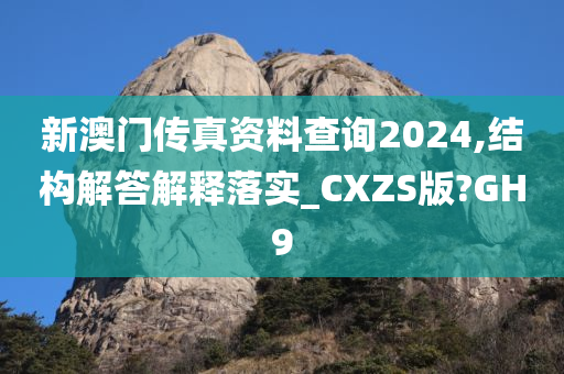 新澳门传真资料查询2024,结构解答解释落实_CXZS版?GH9