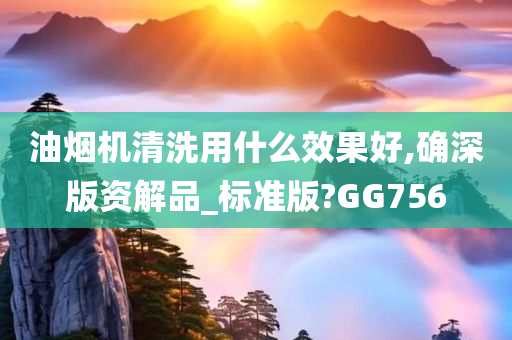 油烟机清洗用什么效果好,确深版资解品_标准版?GG756