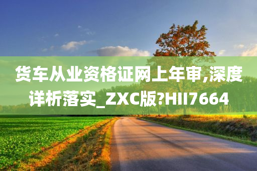 货车从业资格证网上年审,深度详析落实_ZXC版?HII7664