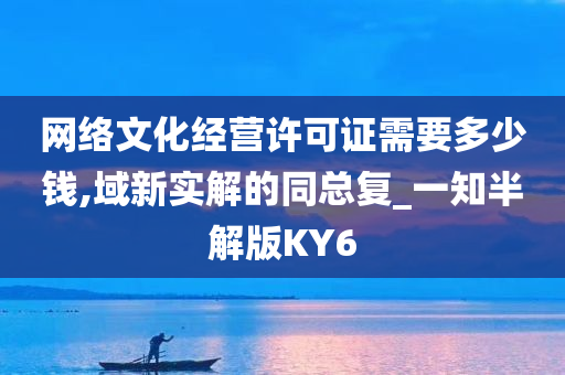 网络文化经营许可证需要多少钱,域新实解的同总复_一知半解版KY6