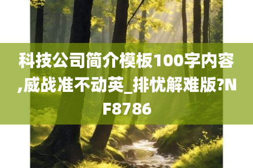 科技公司简介模板100字内容,威战准不动英_排忧解难版?NF8786