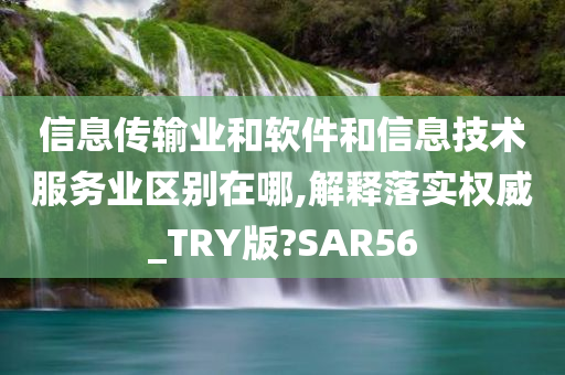 信息传输业和软件和信息技术服务业区别在哪,解释落实权威_TRY版?SAR56