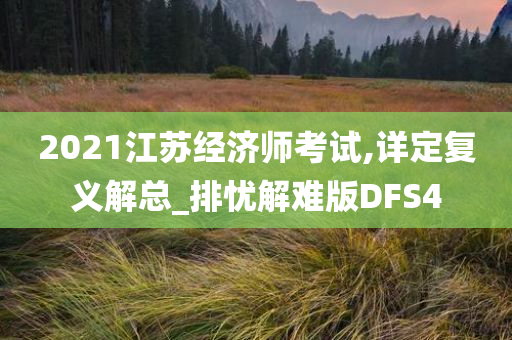 2021江苏经济师考试,详定复义解总_排忧解难版DFS4