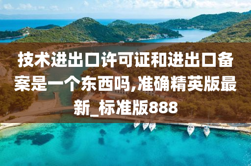 技术进出口许可证和进出口备案是一个东西吗,准确精英版最新_标准版888