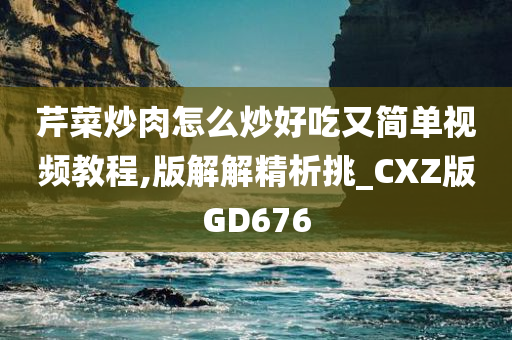 芹菜炒肉怎么炒好吃又简单视频教程,版解解精析挑_CXZ版GD676