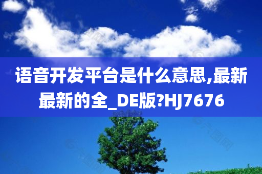 语音开发平台是什么意思,最新最新的全_DE版?HJ7676