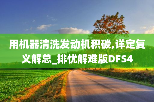 用机器清洗发动机积碳,详定复义解总_排忧解难版DFS4