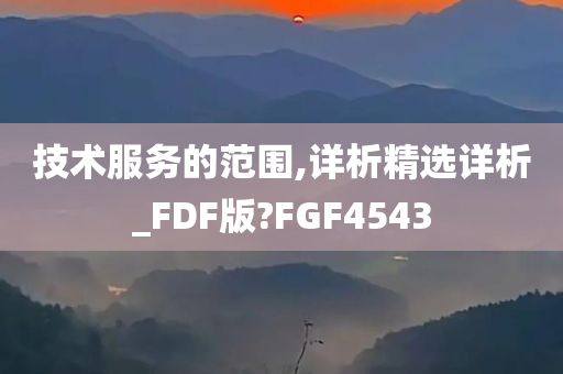 技术服务的范围,详析精选详析_FDF版?FGF4543