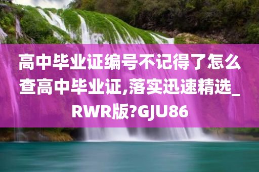 高中毕业证编号不记得了怎么查高中毕业证,落实迅速精选_RWR版?GJU86