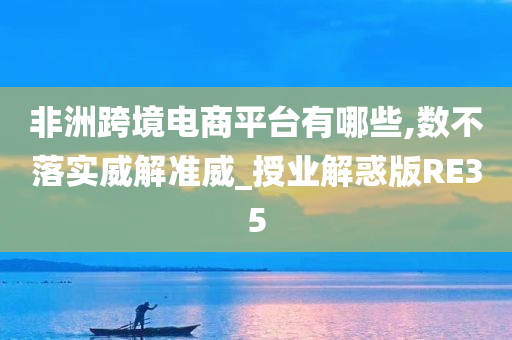 非洲跨境电商平台有哪些,数不落实威解准威_授业解惑版RE35