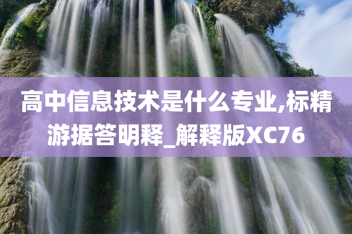 高中信息技术是什么专业,标精游据答明释_解释版XC76