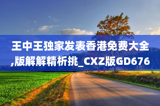 王中王独家发表香港免费大全,版解解精析挑_CXZ版GD676