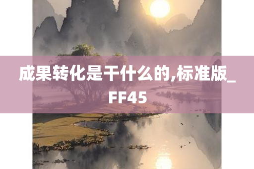 成果转化是干什么的,标准版_FF45