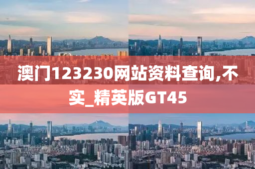 澳门123230网站资料查询,不实_精英版GT45