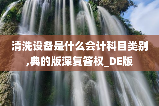 清洗设备是什么会计科目类别,典的版深复答权_DE版