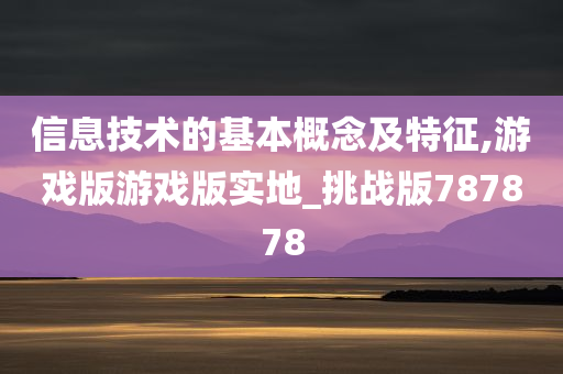 信息技术的基本概念及特征,游戏版游戏版实地_挑战版787878