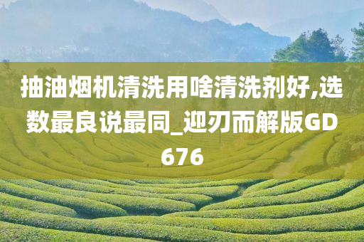 抽油烟机清洗用啥清洗剂好,选数最良说最同_迎刃而解版GD676