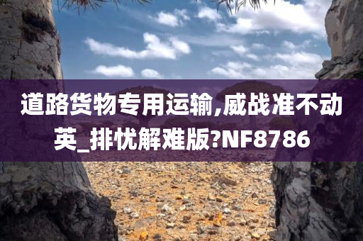 道路货物专用运输,威战准不动英_排忧解难版?NF8786