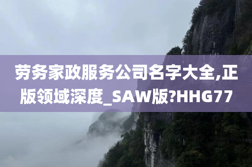 劳务家政服务公司名字大全,正版领域深度_SAW版?HHG77