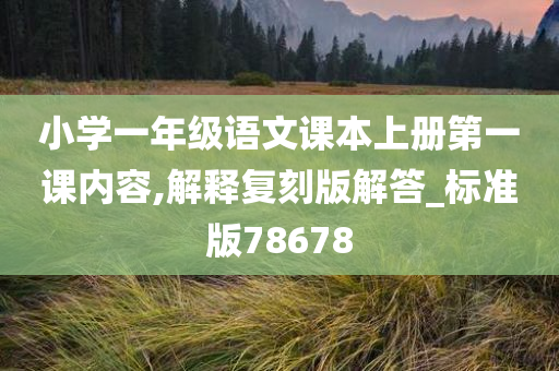 小学一年级语文课本上册第一课内容,解释复刻版解答_标准版78678