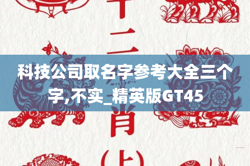 科技公司取名字参考大全三个字,不实_精英版GT45