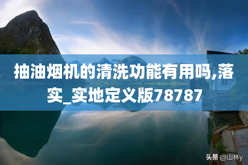 抽油烟机的清洗功能有用吗,落实_实地定义版78787