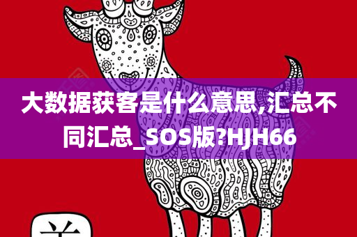 大数据获客是什么意思,汇总不同汇总_SOS版?HJH66