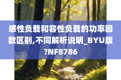 感性负载和容性负载的功率因数区别,不同解析说明_BYU版?NF8786