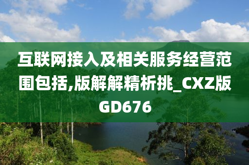 互联网接入及相关服务经营范围包括,版解解精析挑_CXZ版GD676