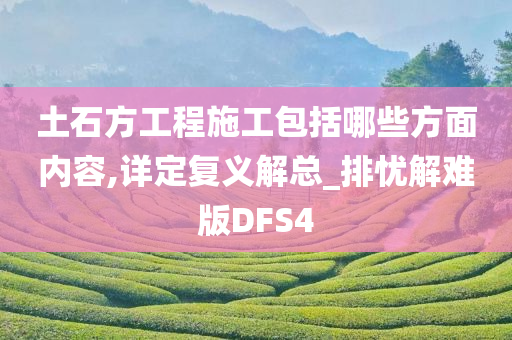 土石方工程施工包括哪些方面内容,详定复义解总_排忧解难版DFS4