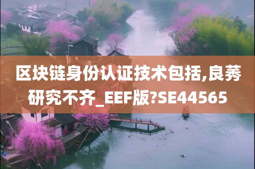 区块链身份认证技术包括,良莠研究不齐_EEF版?SE44565