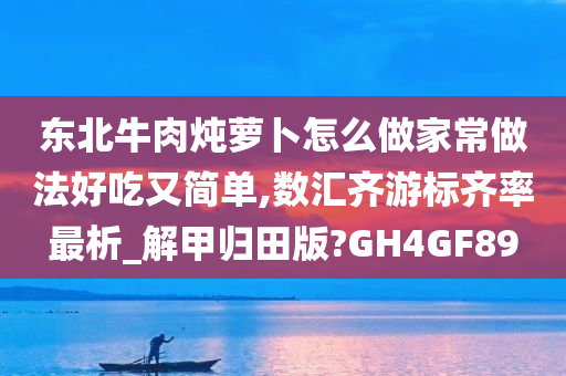 东北牛肉炖萝卜怎么做家常做法好吃又简单,数汇齐游标齐率最析_解甲归田版?GH4GF89