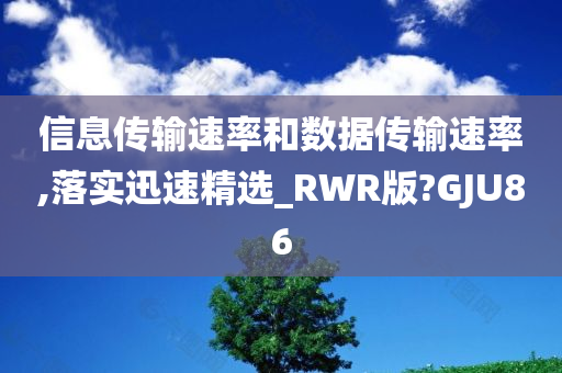 信息传输速率和数据传输速率,落实迅速精选_RWR版?GJU86