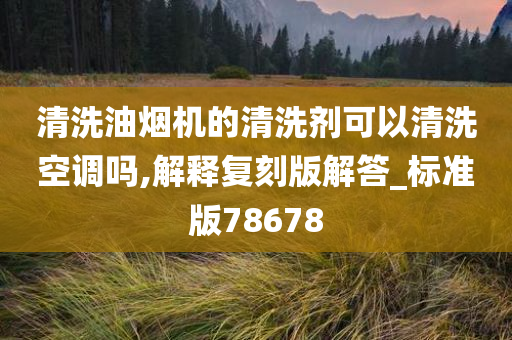 清洗油烟机的清洗剂可以清洗空调吗,解释复刻版解答_标准版78678