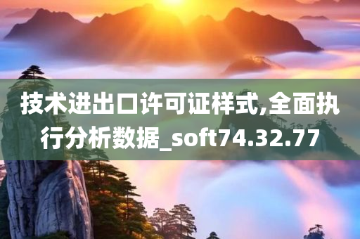 技术进出口许可证样式,全面执行分析数据_soft74.32.77