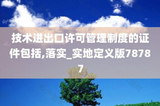 技术进出口许可管理制度的证件包括,落实_实地定义版78787