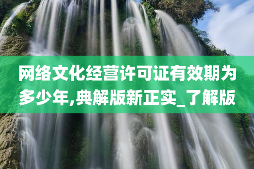 网络文化经营许可证有效期为多少年,典解版新正实_了解版