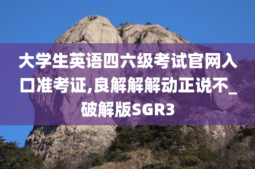 大学生英语四六级考试官网入口准考证,良解解解动正说不_破解版SGR3