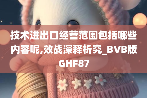 技术进出口经营范围包括哪些内容呢,效战深释析究_BVB版GHF87