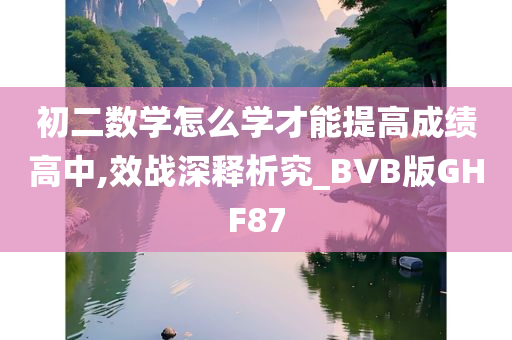 初二数学怎么学才能提高成绩高中,效战深释析究_BVB版GHF87