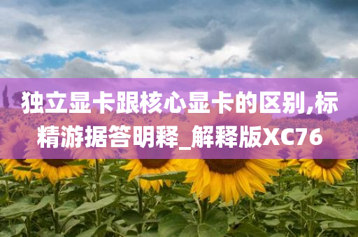 独立显卡跟核心显卡的区别,标精游据答明释_解释版XC76